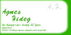 agnes hideg business card